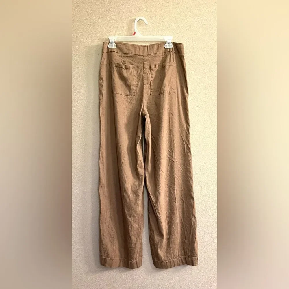 Chico’s Linen Blend Camel Pull On Pants - Picture 5 of 14